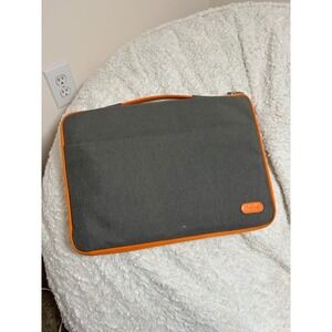 ProCase Laptop Sleeve Case Pouch Gray Orange Handle Zipper Closure